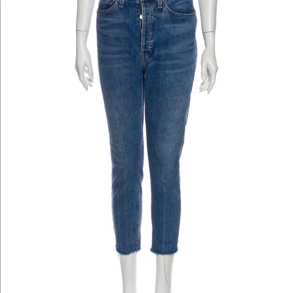 Re/Done button up high waisted jeans